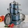 Tramontina 11 Pc Nonstick Cookware Set- Blue 2 Tramontina 11 Pc Nonstick Cookware Set- Blue -Tramontina 80143031PRM001G