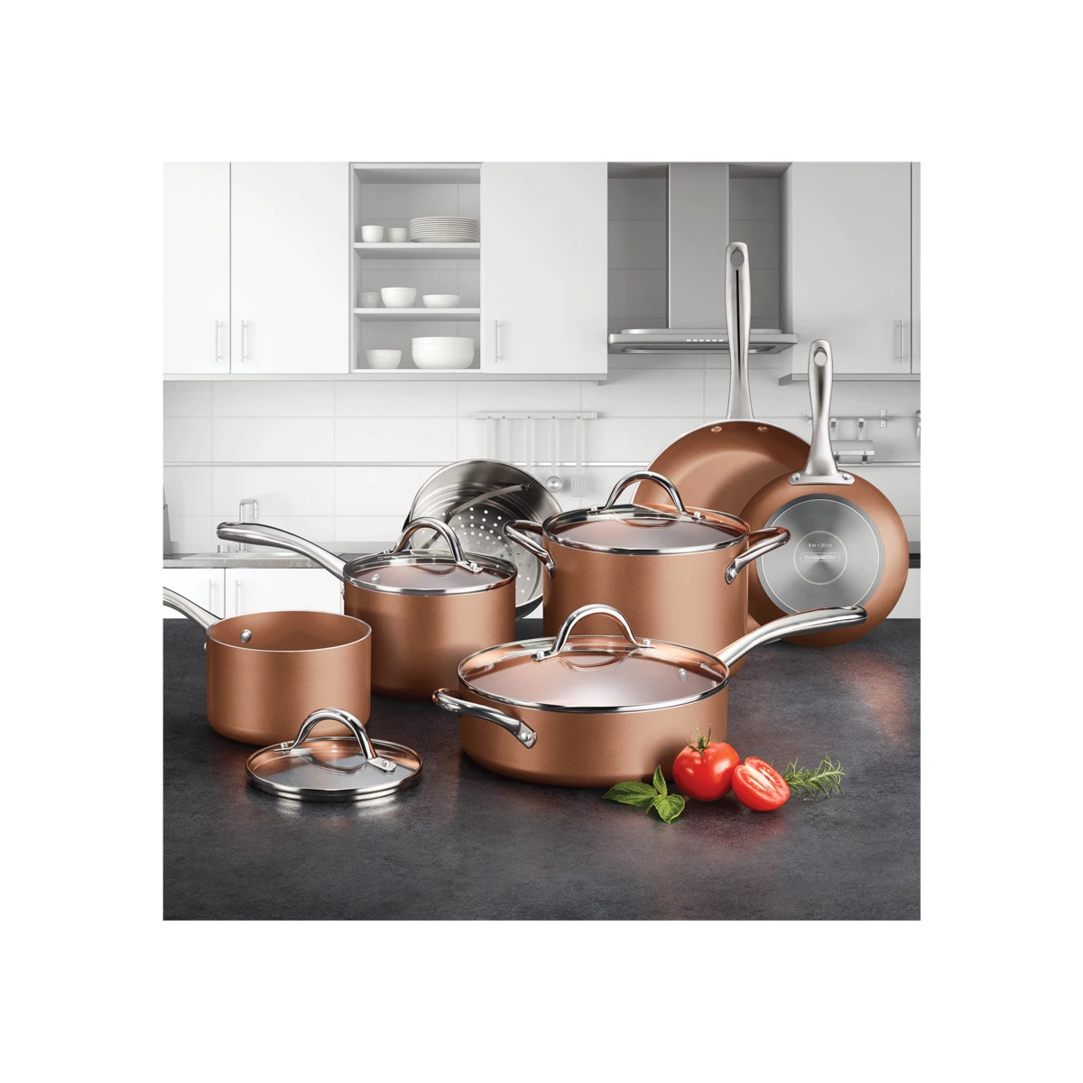 Tramontina 11 Pc Aluminum Nonstick Cookware Set- Copper 12 Tramontina 11 Pc Aluminum Nonstick Cookware Set- Copper - Image 10