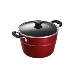 Tramontina Sicilia 8 Qt Aluminum Nonstick Covered Stock Pot - Raspberry -Tramontina 80149043IXM001G