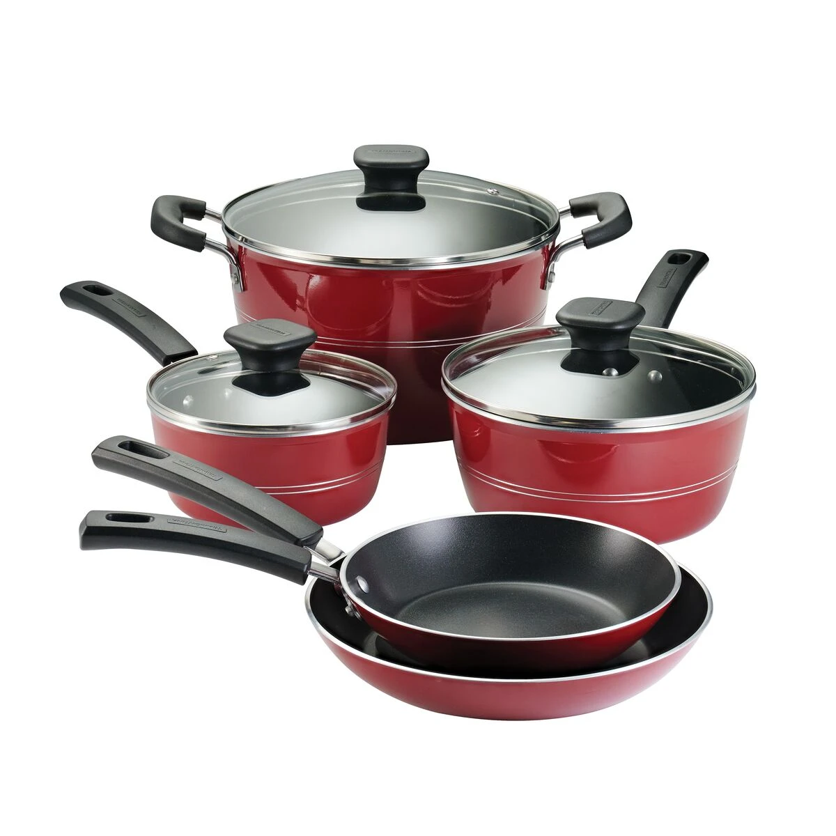Tramontina Sicilia 8 Pc Aluminum Nonstick Cookware Set - Raspberry 11 Tramontina Sicilia 8 Pc Aluminum Nonstick Cookware Set - Raspberry - Image 9