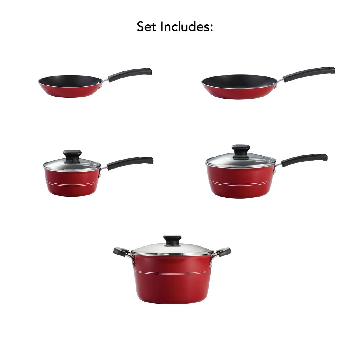 Tramontina Sicilia 8 Pc Aluminum Nonstick Cookware Set - Raspberry 10 Tramontina Sicilia 8 Pc Aluminum Nonstick Cookware Set - Raspberry - Image 8
