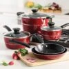 Tramontina Sicilia 8 Pc Aluminum Nonstick Cookware Set - Raspberry 2 Tramontina Sicilia 8 Pc Aluminum Nonstick Cookware Set - Raspberry -Tramontina 80149044PDM001G