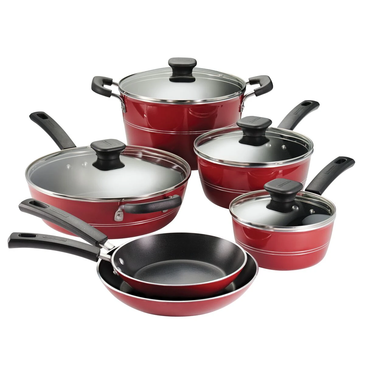 Tramontina Sicilia 10 Pc Aluminum Nonstick Cookware Set - Raspberry 11 Tramontina Sicilia 10 Pc Aluminum Nonstick Cookware Set - Raspberry - Image 9