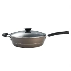 Tramontina Sicilia 4.5 Qt Aluminum Nonstick Covered Chef''s Pan - Hazelnut 17 Tramontina Sicilia 4.5 Qt Aluminum Nonstick Covered Chef''s Pan - Hazelnut -Tramontina 80149050IXM002G