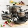 Tramontina Sicilia 8 Pc Aluminum Nonstick Cookware Set - Hazelnut -Tramontina 80149057PDM001G