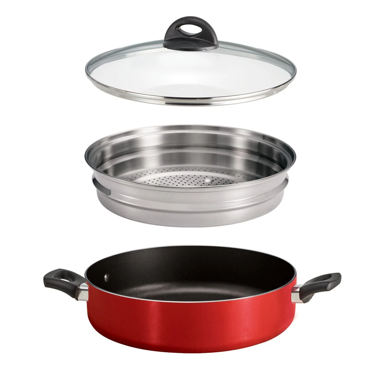 Tramontina 4 Qt Covered Nonstick Pan With Steamer 5 Tramontina 4 Qt Covered Nonstick Pan With Steamer - Image 3