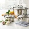Tramontina Gourmet Selection 6 Pc Stainless Steel Stackable Pots And Pans 1 Tramontina Gourmet Selection 6 Pc Stainless Steel Stackable Pots And Pans -Tramontina 80154547PRM001G