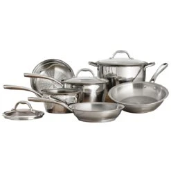 Tramontina 9 Pc Allegra Stainless Steel Cookware Set -Tramontina 80154567IXM001G