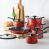 Tramontina Nesting 11 Pc Nonstick Cookware Set - Red 2 Tramontina Nesting 11 Pc Nonstick Cookware Set - Red -Tramontina 80156042PRM001G