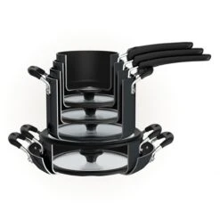 Tramontina Nesting 11 Pc Nonstick Cookware Set - Gray 12 Tramontina Nesting 11 Pc Nonstick Cookware Set - Gray -Tramontina 80156043IXM003G