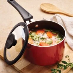 Tramontina Nesting 6 Pc Nonstick Sauce Pan Set - Red -Tramontina 80156065IXM003G