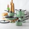 Tramontina 11 Pc Nonstick Nesting Cookware Set - Sage