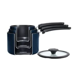 Tramontina Nesting 6 Pc Nonstick Sauce Pan Set - Naval 16 Tramontina Nesting 6 Pc Nonstick Sauce Pan Set - Naval -Tramontina 80156069IXM002G