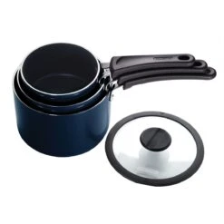 Tramontina Nesting 6 Pc Nonstick Sauce Pan Set - Naval 15 Tramontina Nesting 6 Pc Nonstick Sauce Pan Set - Naval -Tramontina 80156069IXM003G