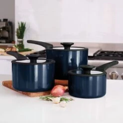 Tramontina Nesting 6 Pc Nonstick Sauce Pan Set - Naval 14 Tramontina Nesting 6 Pc Nonstick Sauce Pan Set - Naval -Tramontina 80156069IXM004G