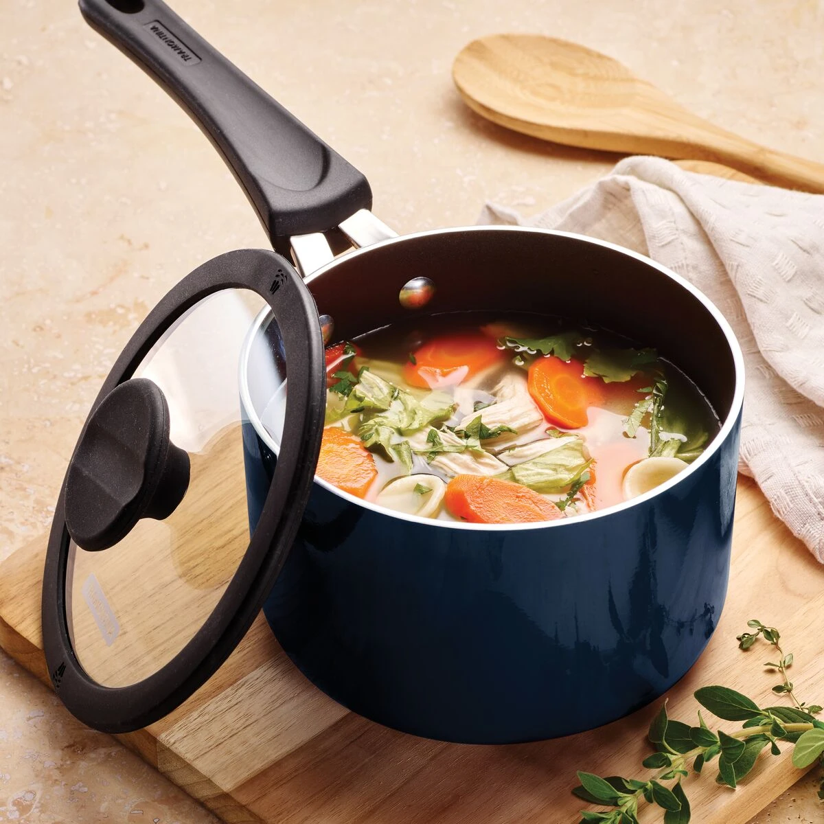 Tramontina Nesting 6 Pc Nonstick Sauce Pan Set - Naval 10 Tramontina Nesting 6 Pc Nonstick Sauce Pan Set - Naval - Image 8