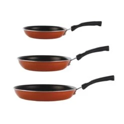 Tramontina 3 Pk Fry Pans - Metallic Red 14 Tramontina 3 Pk Fry Pans - Metallic Red -Tramontina 80156102IXM002G