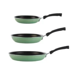 Tramontina 3 Pk Fry Pans - Metallic Sage Green -Tramontina 80156103IXM002G