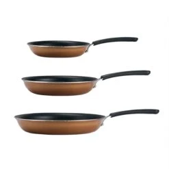 Tramontina 3 Pk Porcelain Enamel Fry Pans - Copper -Tramontina 80156108IXM002G