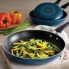 Tramontina 3 Pk Aluminum Fry Pan Set - Navy Blue -Tramontina 80156114PRM001G
