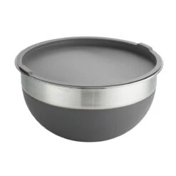 Tramontina 10 Pc Covered Stainless Steel And Silicone Mixing Bowl Set - Gray -Tramontina 80202033IXM007G