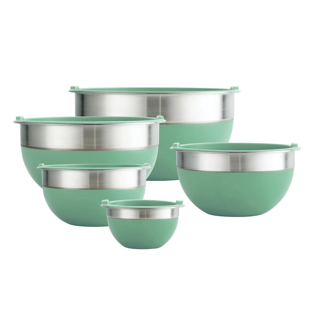 Tramontina 10 Pc Covered Stainless Steel And Silicone Mixing Bowl Set - Mint Green 13 Tramontina 10 Pc Covered Stainless Steel And Silicone Mixing Bowl Set - Mint Green - Image 11