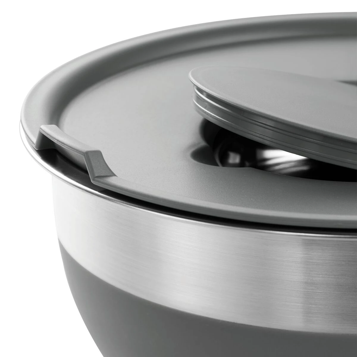 Tramontina 10 Pc Covered Stainless Steel And Silicone Mixing Bowl Set With Grating Tools - Charcoal Gray 6 Tramontina 10 Pc Covered Stainless Steel And Silicone Mixing Bowl Set With Grating Tools - Charcoal Gray - Image 4