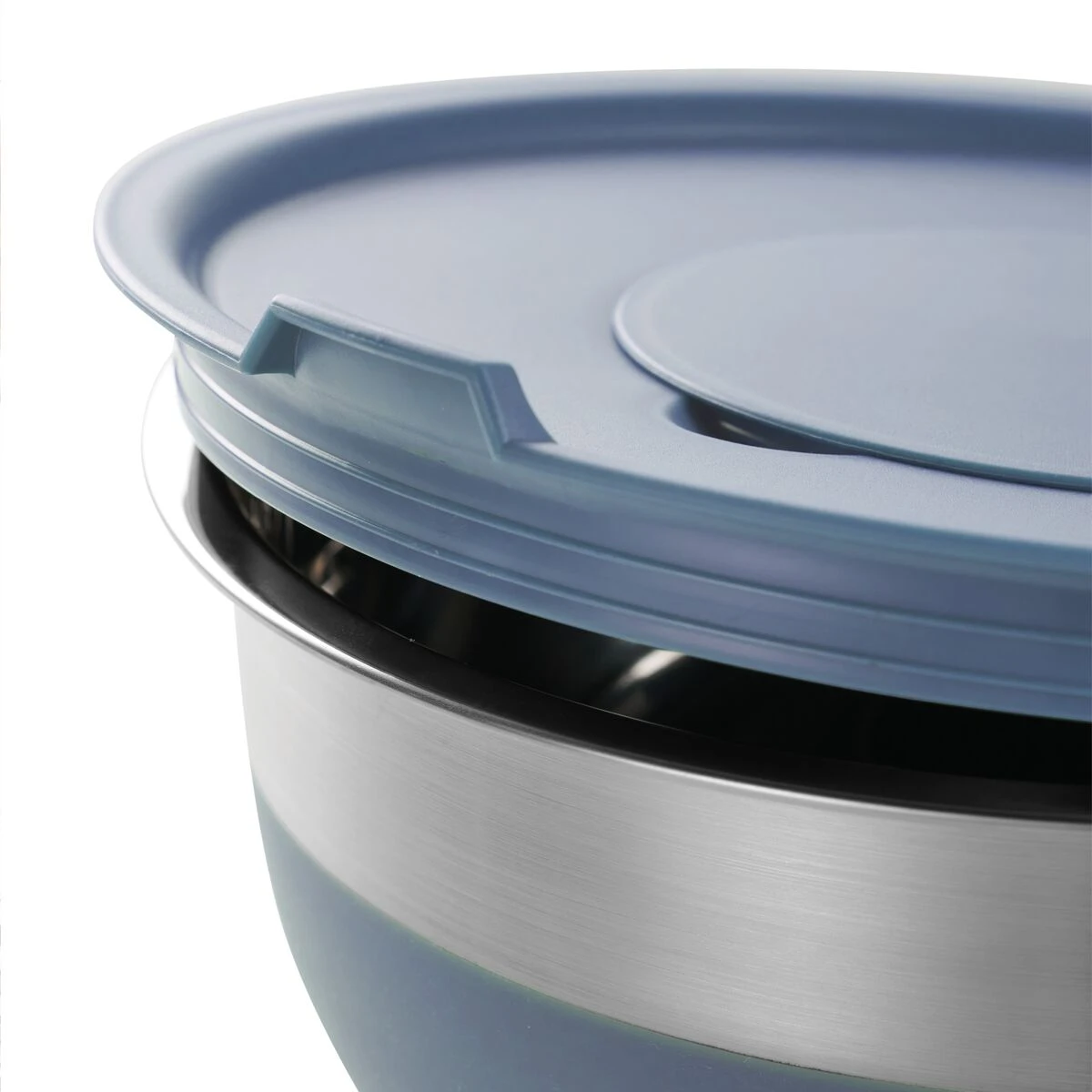 Tramontina 10 Pc Covered Stainless Steel And Silicone Mixing Bowl Set With Grating Tools - Blueberry Blue 4 Tramontina 10 Pc Covered Stainless Steel And Silicone Mixing Bowl Set With Grating Tools - Blueberry Blue - Image 2