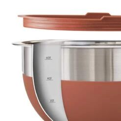 Tramontina 10 Pc Covered Stainless Steel And Silicone Mixing Bowl Set With Grating Tools - Persimmon Orange 15 Tramontina 10 Pc Covered Stainless Steel And Silicone Mixing Bowl Set With Grating Tools - Persimmon Orange -Tramontina 80202046IXM006G