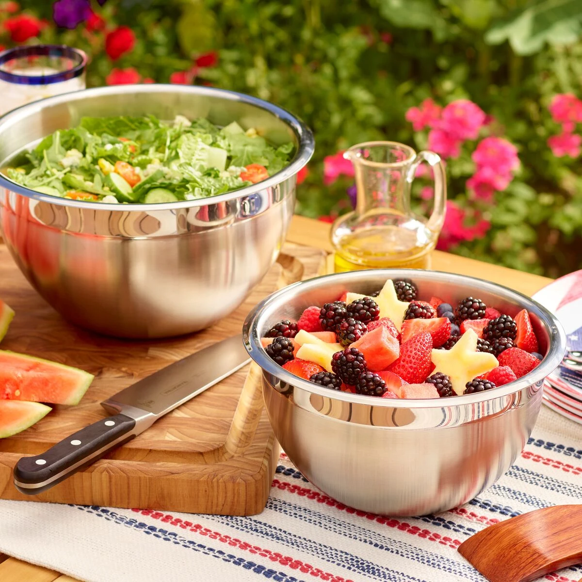 Tramontina 3 Pc Stainless Steel Mixing Bowl Set 3 Tramontina 3 Pc Stainless Steel Mixing Bowl Set