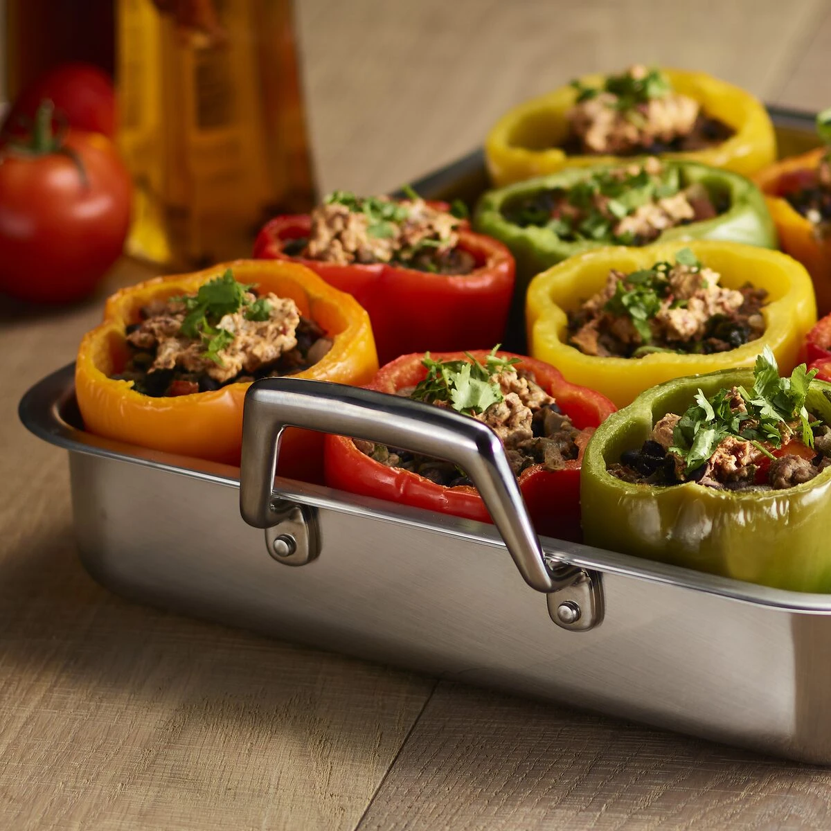 Tramontina Prima 15 In Stainless Steel Roasting Pan - Includes Basting Grill 3 Tramontina Prima 15 In Stainless Steel Roasting Pan - Includes Basting Grill