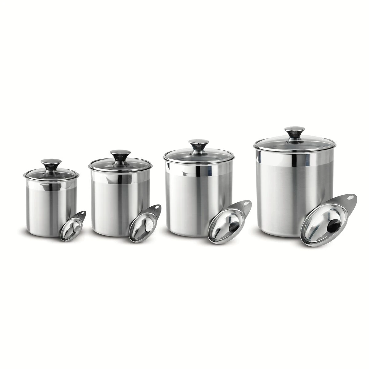 Tramontina 8 Pc Stainless Steel Covered Canister And Scoop Set 5 Tramontina 8 Pc Stainless Steel Covered Canister And Scoop Set - Image 4