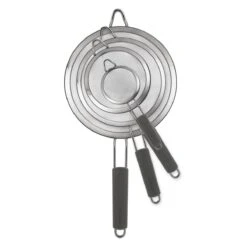 Tramontina 3 Pk Stainless Steel Mesh Strainers With Silicone Grip -Tramontina 80206537IXM001G