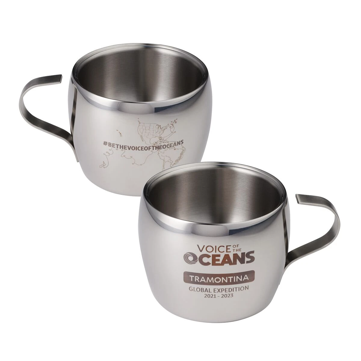 Tramontina 2 Pk Stainless Steel Double-Wall Cups - Voice Of The Oceans Limited Edition 3 Tramontina 2 Pk Stainless Steel Double-Wall Cups - Voice Of The Oceans Limited Edition