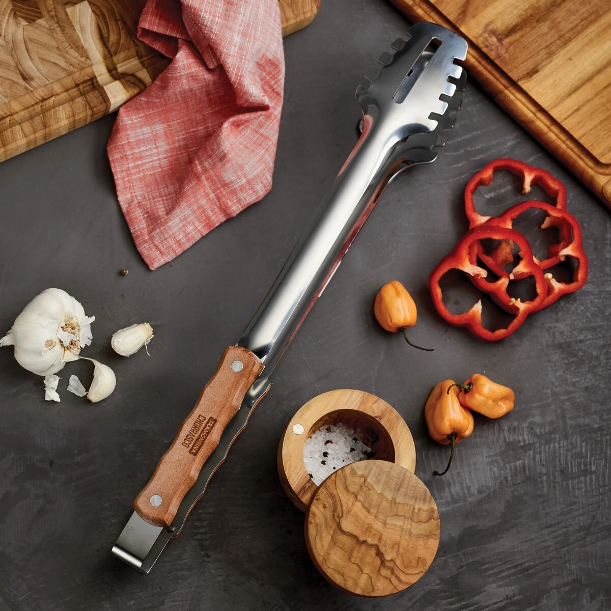 Tramontina Churrasco BBQ Tongs With Wood Handle 5 Tramontina Churrasco BBQ Tongs With Wood Handle - Image 3