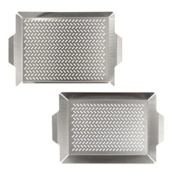 Tramontina 2 Pc Outdoor Roasting Grill Pan Set 12 Tramontina 2 Pc Outdoor Roasting Grill Pan Set -Tramontina 80905010IXM002G