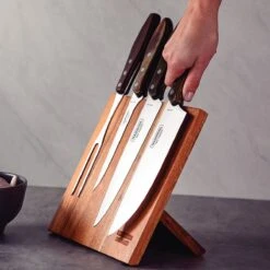Tramontina Churrasco BBQ 5 Pc Cutlery Set With Magnetic Block 20 Tramontina Churrasco BBQ 5 Pc Cutlery Set With Magnetic Block -Tramontina 80905021IXM002G