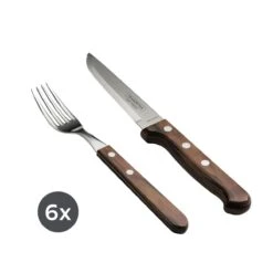 Tramontina Churrasco BBQ 12 Pc Polywood Fork And Steak Knife Set -Tramontina 80905023IXM001G