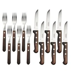 Tramontina Churrasco BBQ 12 Pc Polywood Fork And Steak Knife Set -Tramontina 80905023PDM001G