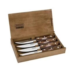 Tramontina Churrasco BBQ 4 Pc Porterhouse Steak Knife Set In Wood Gift Box 13 Tramontina Churrasco BBQ 4 Pc Porterhouse Steak Knife Set In Wood Gift Box -Tramontina 80905024IXM002G