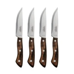 Tramontina Churrasco BBQ 4 Pc Porterhouse Steak Knife Set In Wood Gift Box 12 Tramontina Churrasco BBQ 4 Pc Porterhouse Steak Knife Set In Wood Gift Box -Tramontina 80905024IXM003G