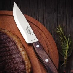 Tramontina Churrasco BBQ 4 Pc Porterhouse Steak Knife Set In Wood Gift Box 11 Tramontina Churrasco BBQ 4 Pc Porterhouse Steak Knife Set In Wood Gift Box -Tramontina 80905024IXM004G