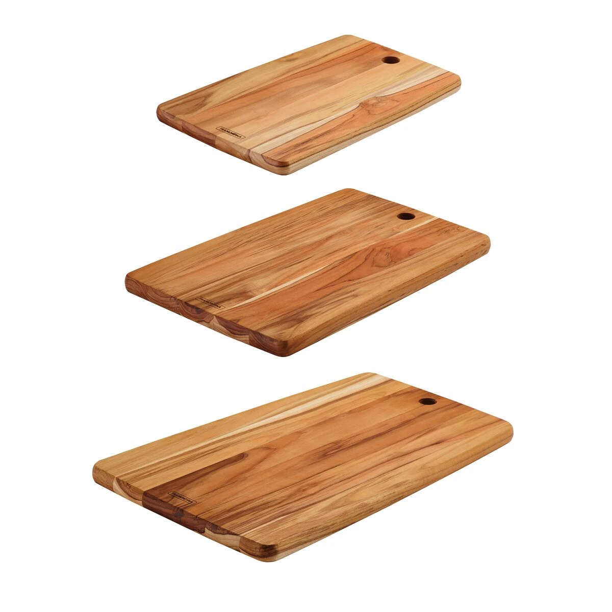 Tramontina 3 Pc Teak Wood Kitchen Board Set 4 Tramontina 3 Pc Teak Wood Kitchen Board Set - Image 2