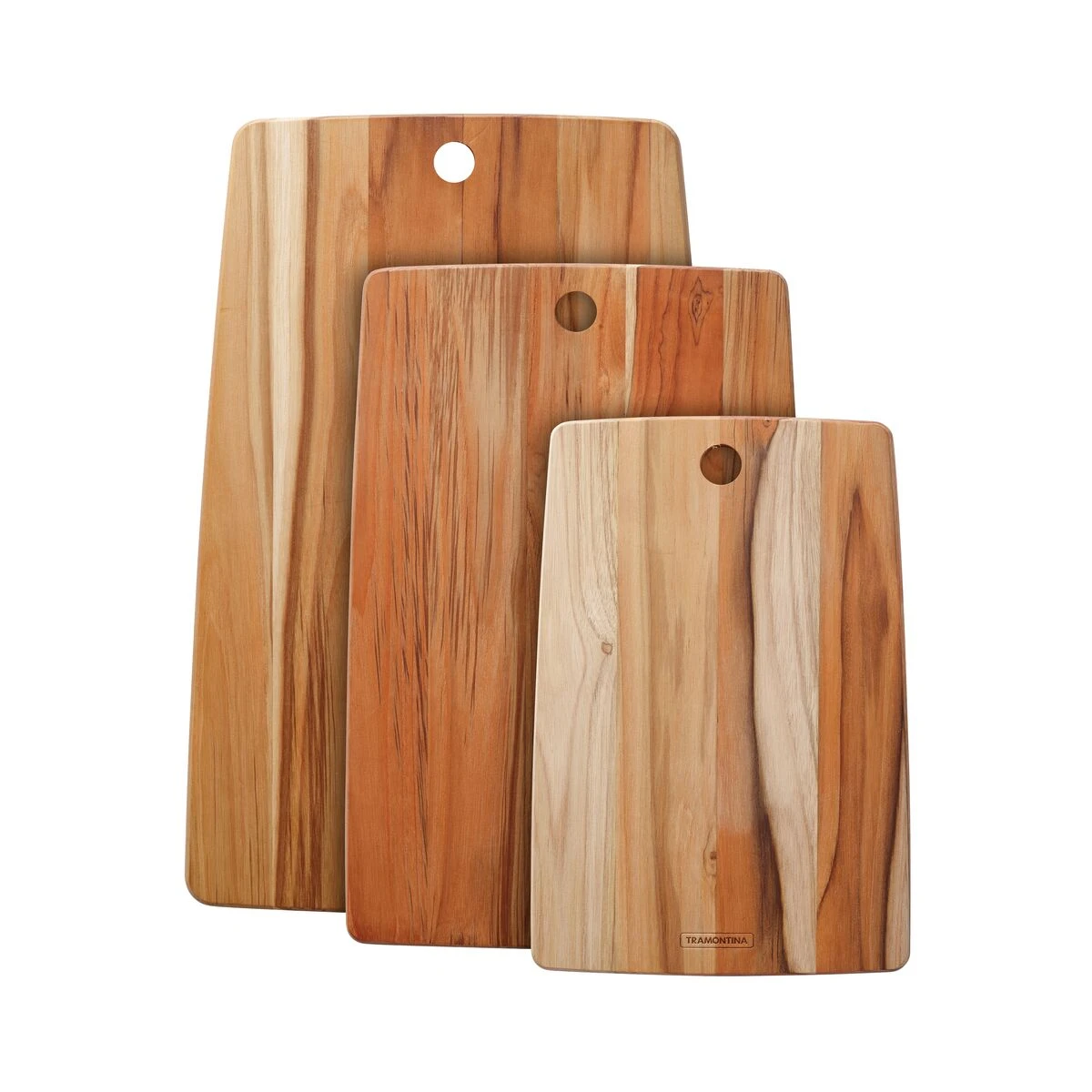 Tramontina 3 Pc Teak Wood Kitchen Board Set 5 Tramontina 3 Pc Teak Wood Kitchen Board Set - Image 3