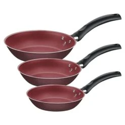 Juego De Sartenes Tramontina Turim Rojo Granito 3 Piezas 20298971 -End-