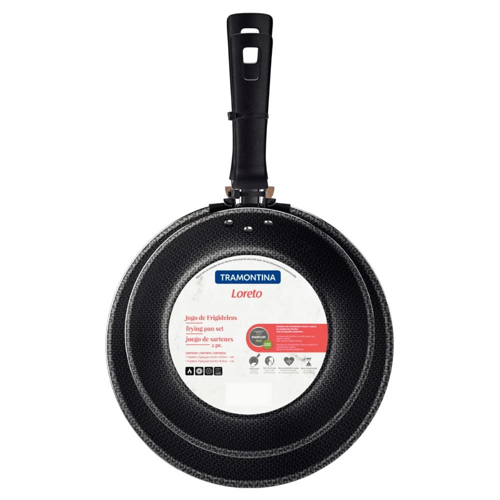 Juego De Sartenes Loreto Tramontina Rojo 2 Piezas 4 Juego De Sartenes Loreto Tramontina Rojo 2 Piezas - Image 2