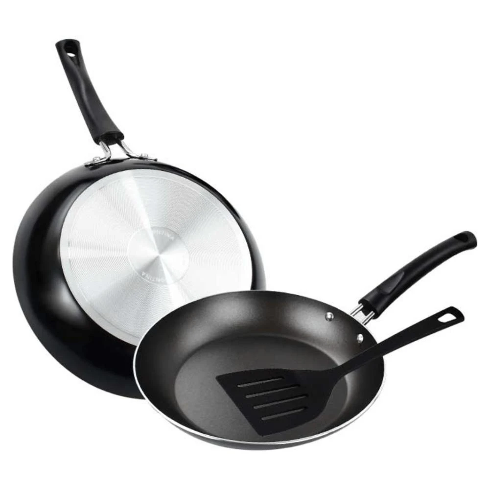 Juego De Sartenes + Utensilio Tramontina 20198009 Color Negro -End- 3 Juego De Sartenes + Utensilio Tramontina 20198009 Color Negro -End-