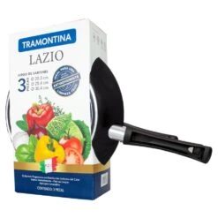 Set Sartenes Tramontina Lazio 3und 80112049 - S028 Negro -Tramontina image 7546ff0644314b92b009632aadec626e