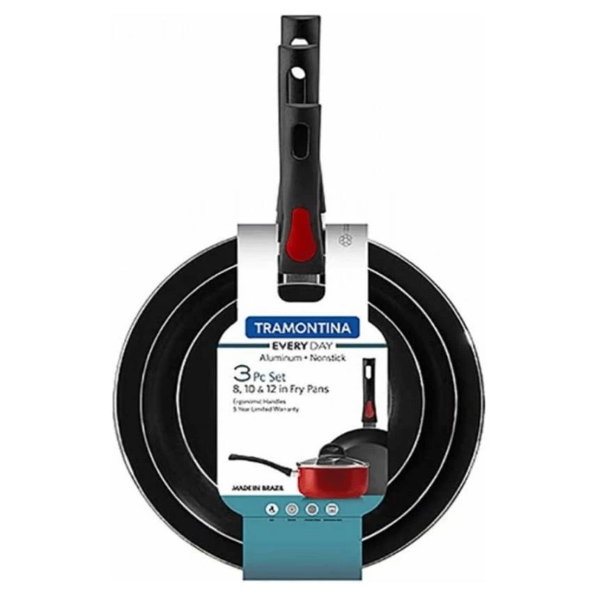 Tramontina Juego De Sartenes 3 Pzs EveryDay Rojo -End 4 Tramontina Juego De Sartenes 3 Pzs EveryDay Rojo -End - Image 2